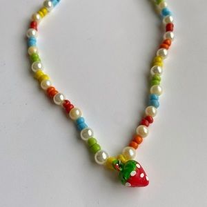 Strawberry pearl necklace! 💗